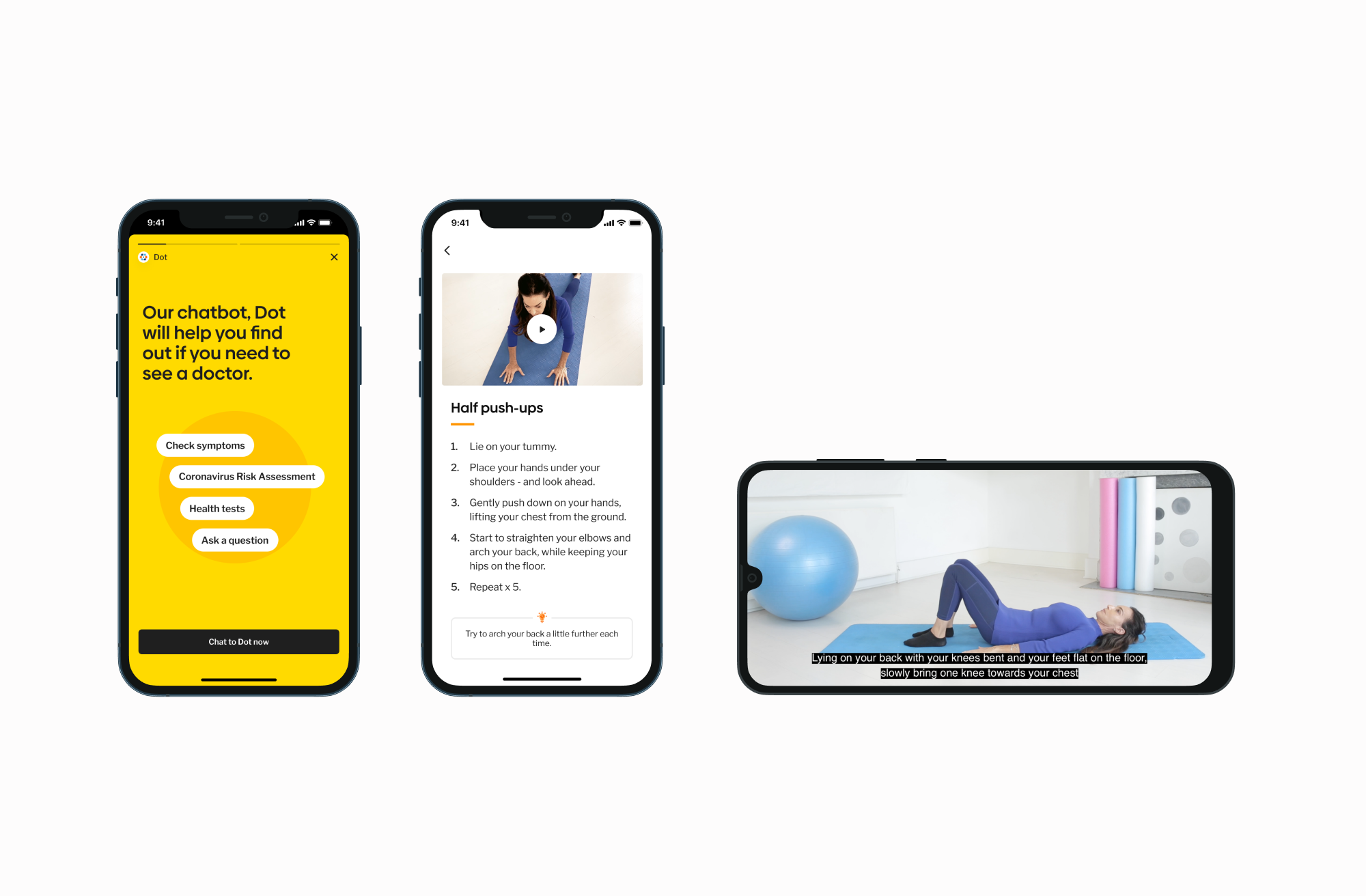 Healthily product design showing responsive health content, guidance and interaction patterns