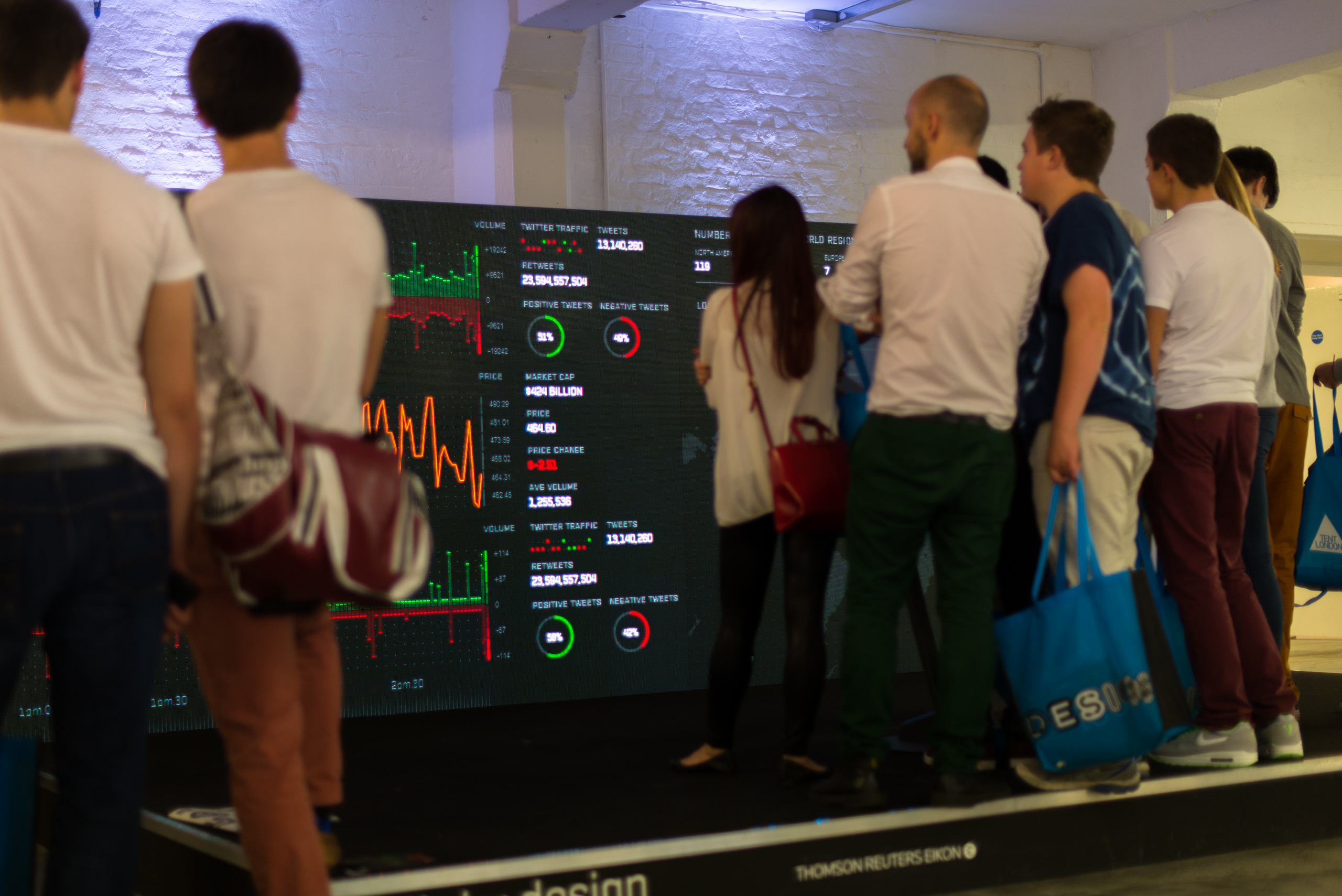 Visitors exploring the Project Sentysis installation at London Design Festival