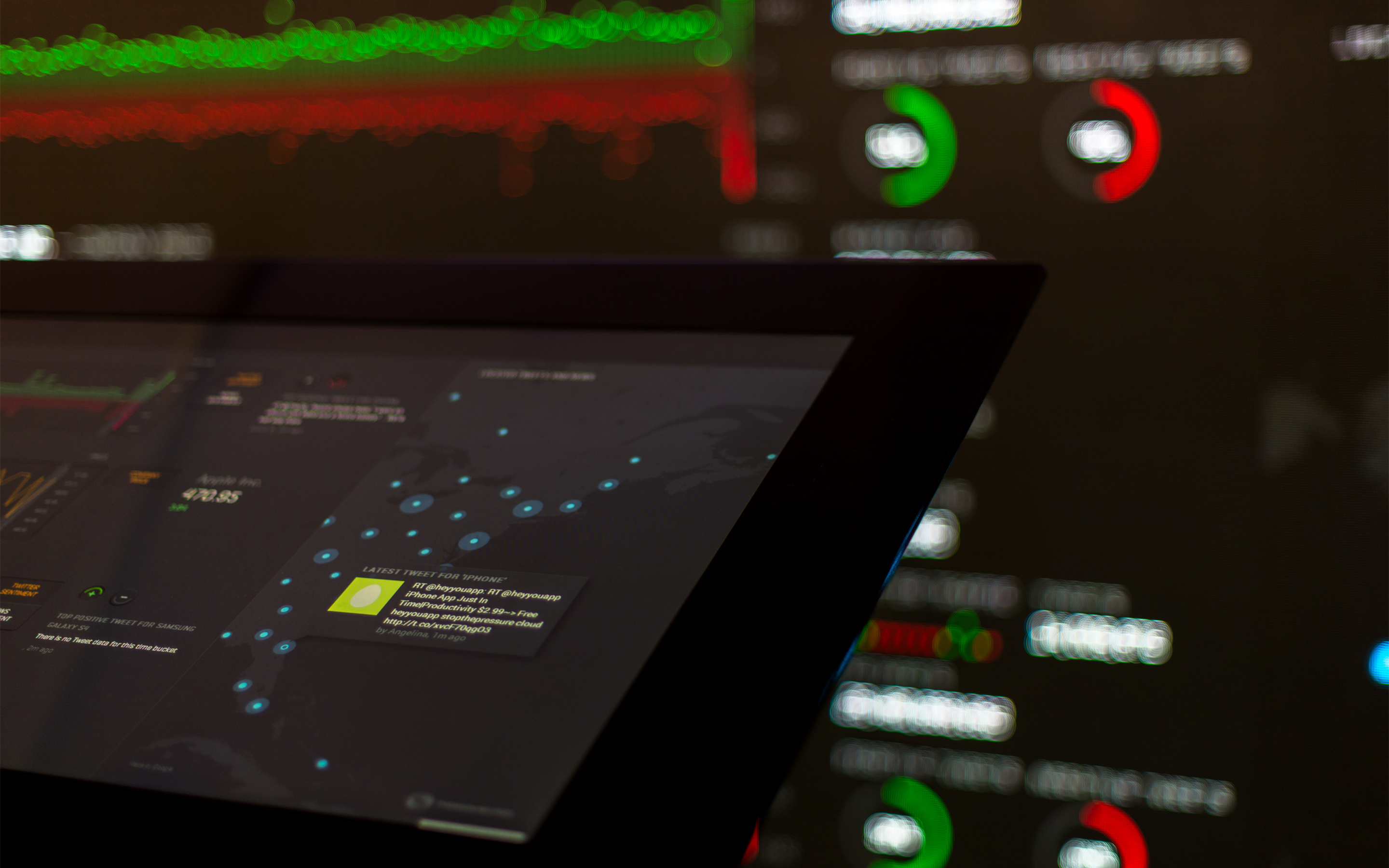 Project Sentysis tablet positioned in front of the exhibition display